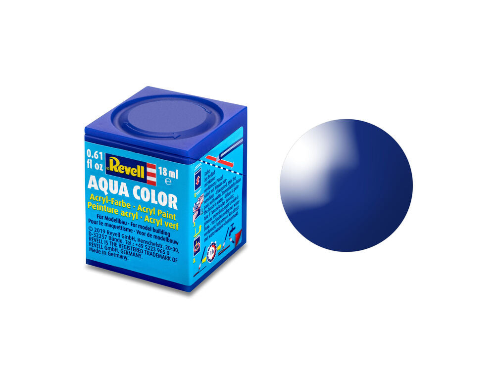 Aqua ultramarinblau, glänzend