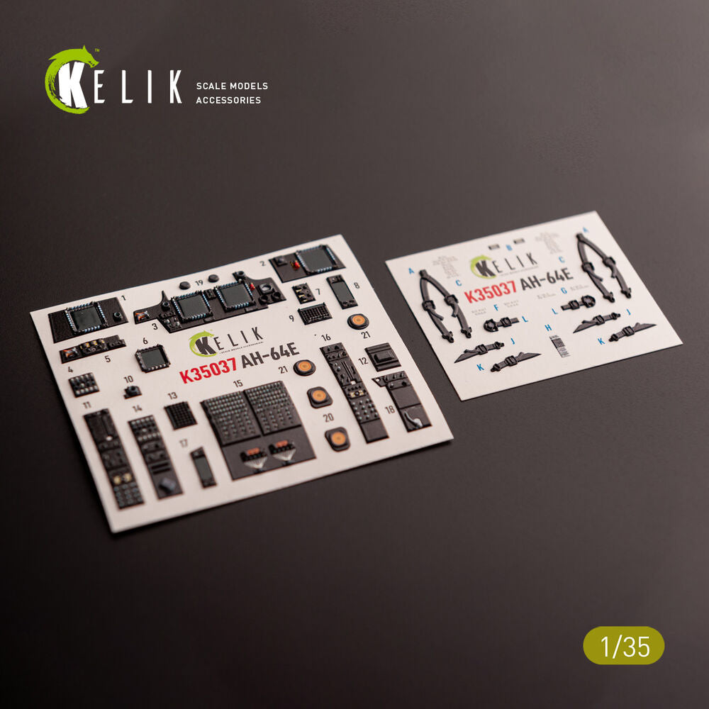 AH-64E Apache interior 3D decals for Takom kit