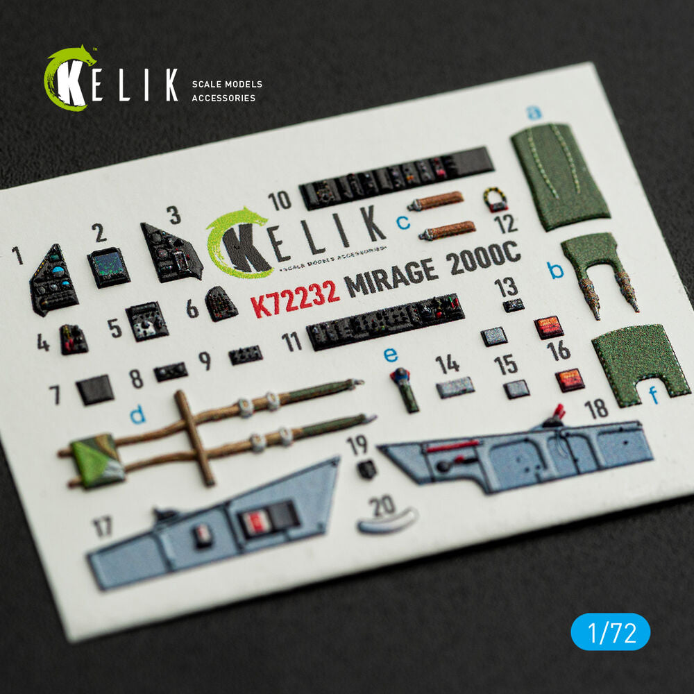 Mirage-2000C - interior 3D decals for DreamModel kit
