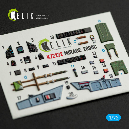Mirage-2000C - interior 3D decals for DreamModel kit