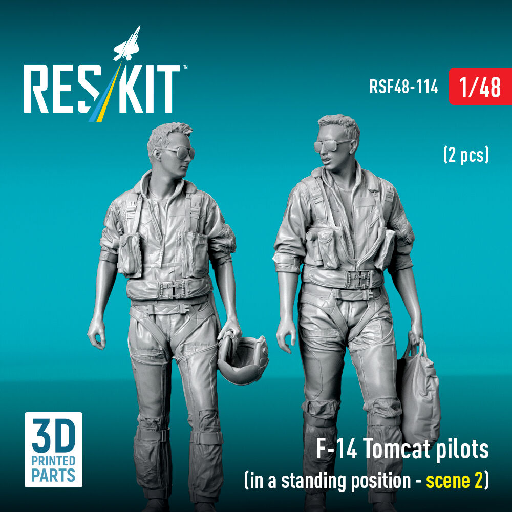 F-14 Tomcat pilots (in a standing position - scene 2) (2 pcs) (3D Printed)