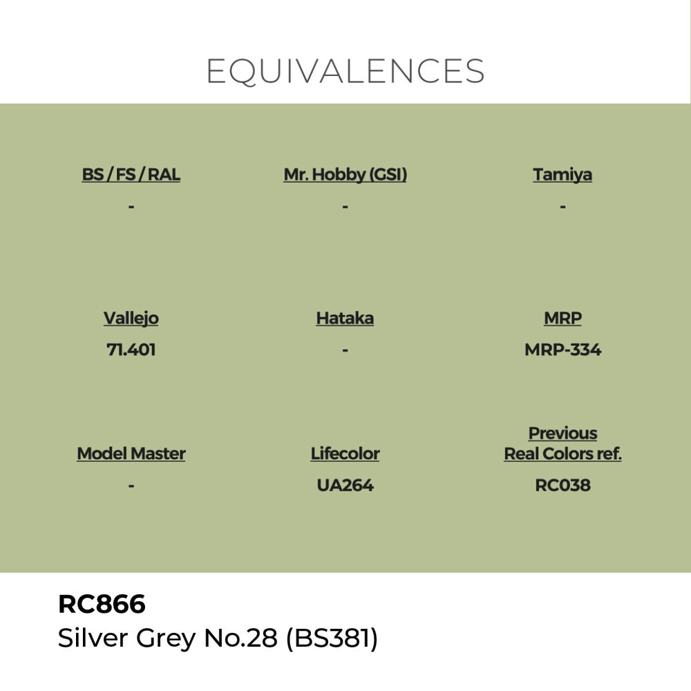 Real Colors: Silver Grey No.28 (BS381) 17 ml.