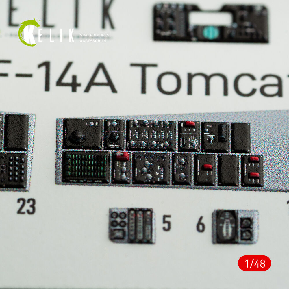 F-14A Tomcat interior 3D decals for Italeri kit