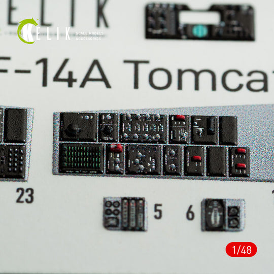 F-14A Tomcat interior 3D decals for Italeri kit