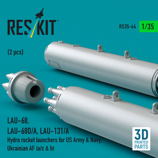 LAU-68, LAU-68D/A, LAU-131/A Hydra rocket launchers for US Army & Navy, Ukrainian AF (a/c & h) (2pcs) (3D Printed)
