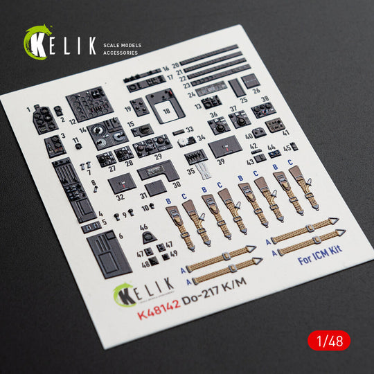 Do-217 K/M - interior 3D decals for ICM kit
