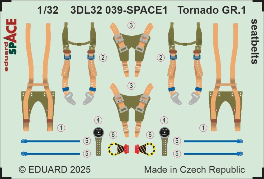 Tornado GR.1 seatbelts SPACE for Italeri