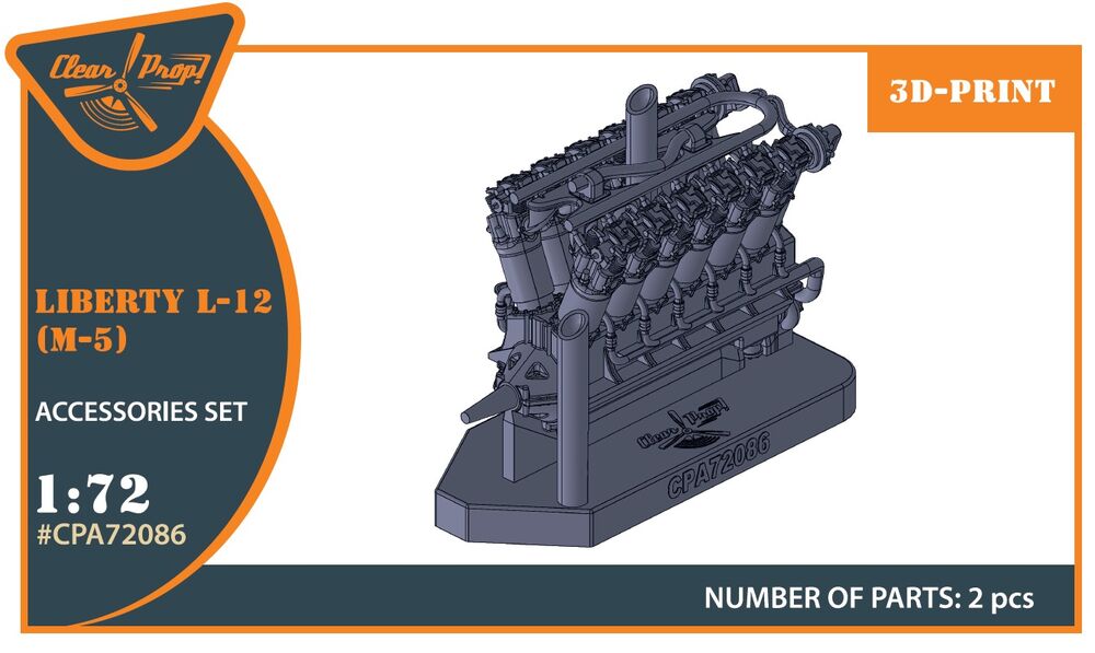 Liberty L-12 engine set 3D print