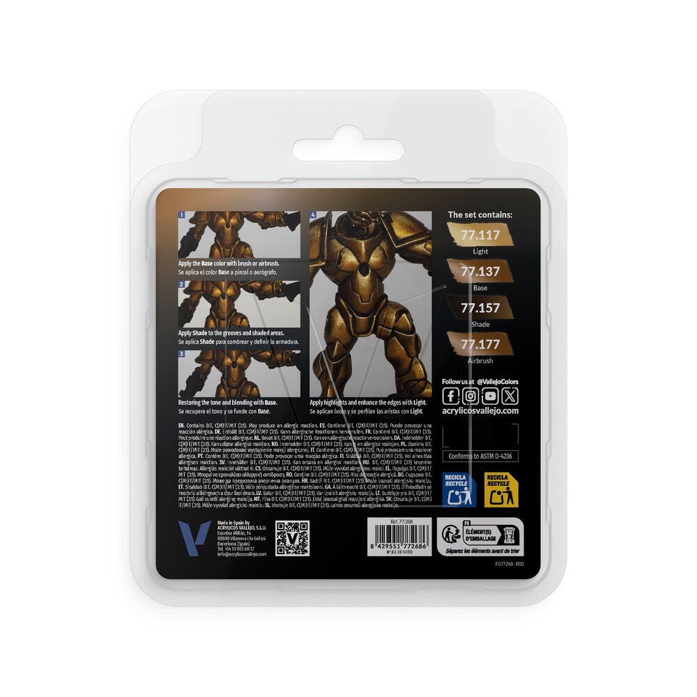True Metallic Metal: Arcane Gold Paint Set (4)