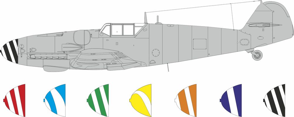 Bf 109G-5/6 spinner spirals for Airfix