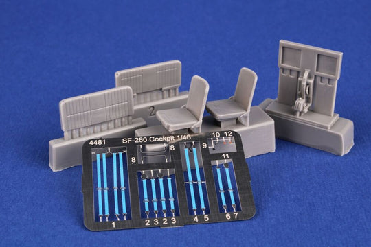 SF-260 Cockpit Centre Console and Seats w/Harness / for SH kits