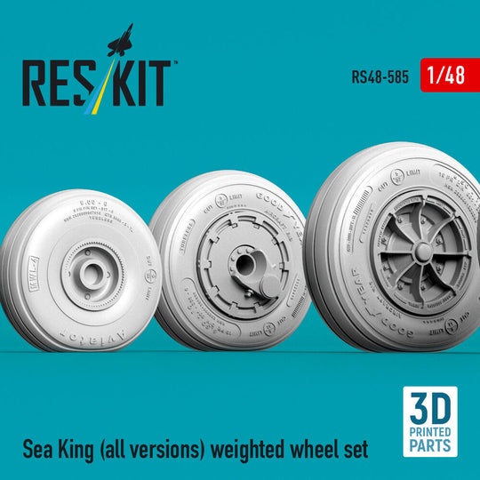 Sea King (all versions) weighted wheel set (3D Printed)