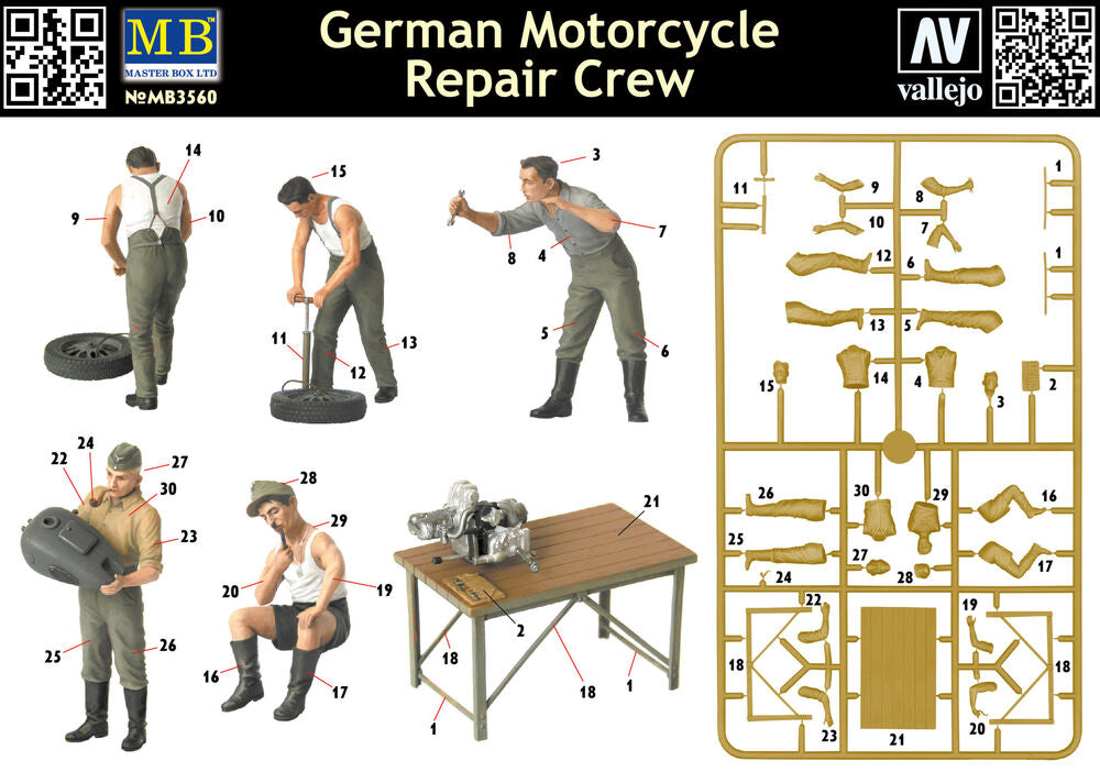 German Motorcycle repair team