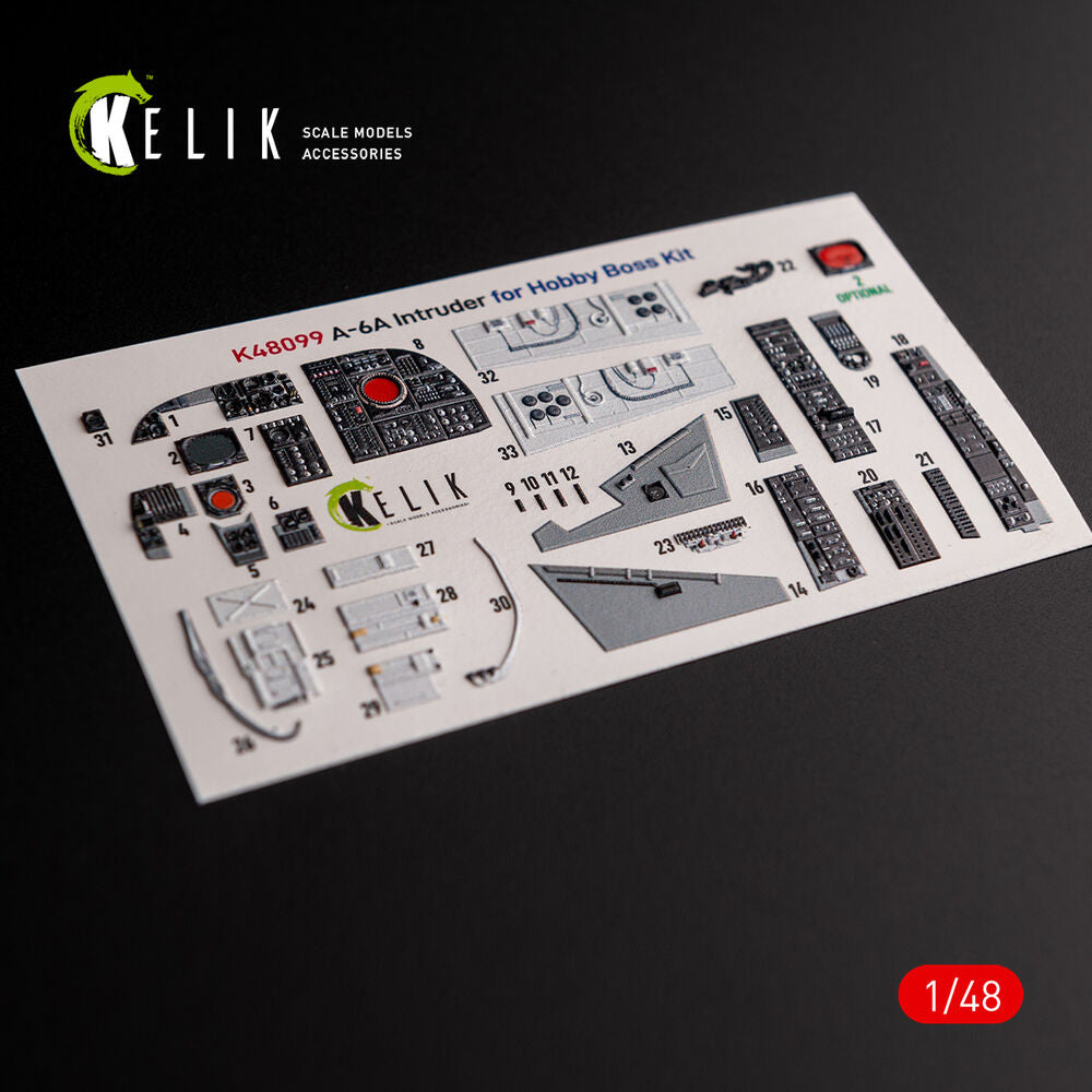 A-6A Intruder - interior 3D decals for HobbyBoss kit