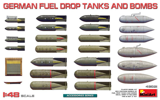 German Fuel Drop Tanks and Bombs
