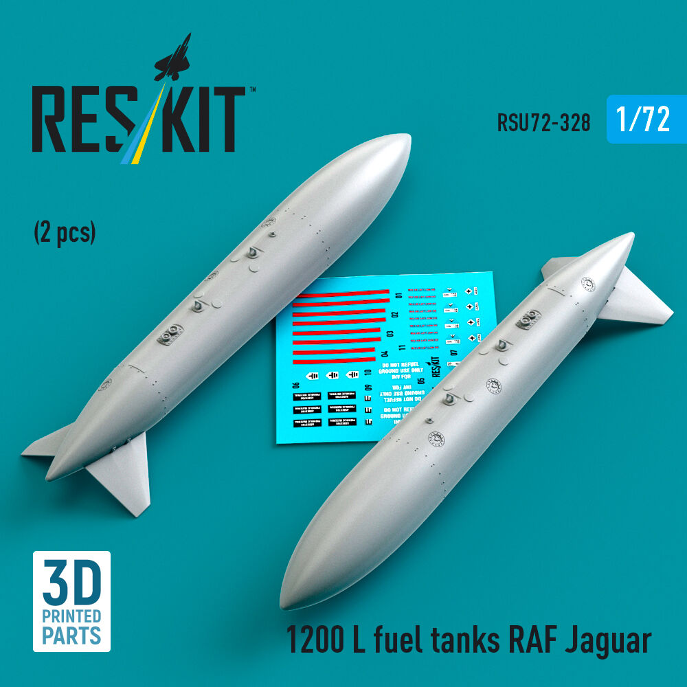1200 L fuel tanks RAF Jaguar (2 pcs) (3D Printed)