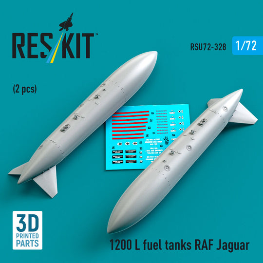 1200 L fuel tanks RAF Jaguar (2 pcs) (3D Printed)