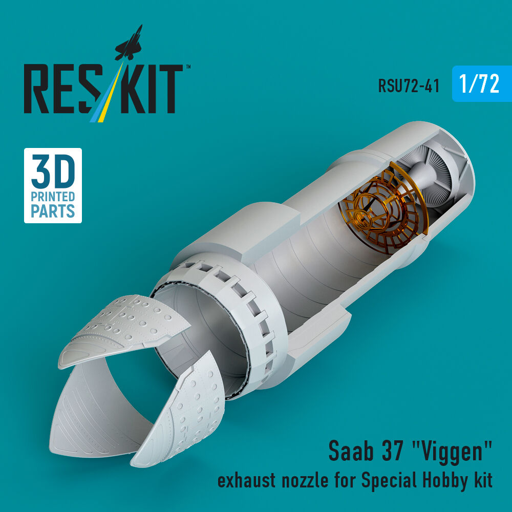 Saab 37 Viggen exhaust nozzle for Special Hobby kit (3D Printed)