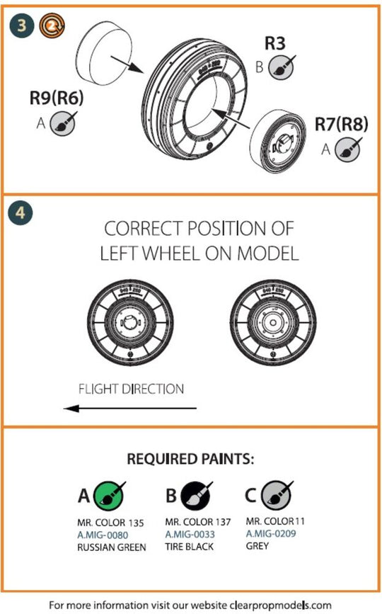 MiG-23ML, MLD, P, MLAE wheel set