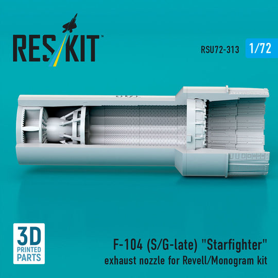 F-104 (S/G-late) Starfighter exhaust nozzle for Revell/Monogram kit (3D Printed)