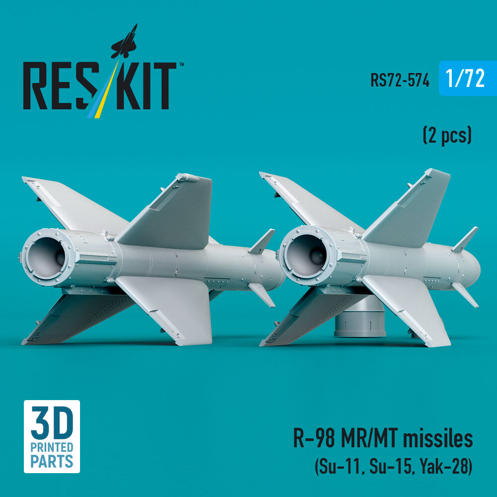 R-98 MR/MT missiles (2 pcs) (Su-11, Su-15, Yak-28) (3D Printed)