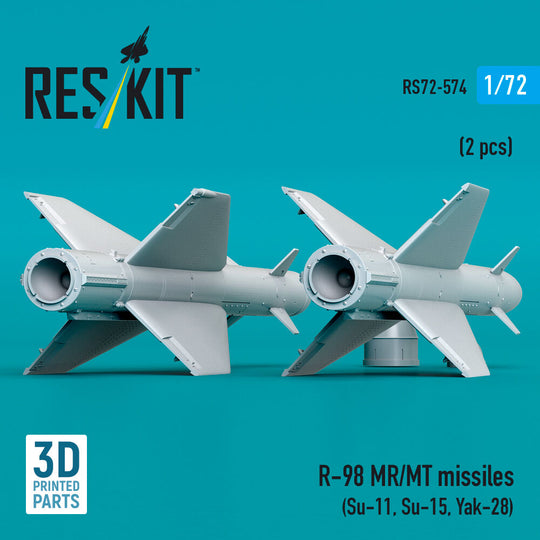 R-98 MR/MT missiles (2 pcs) (Su-11, Su-15, Yak-28) (3D Printed)