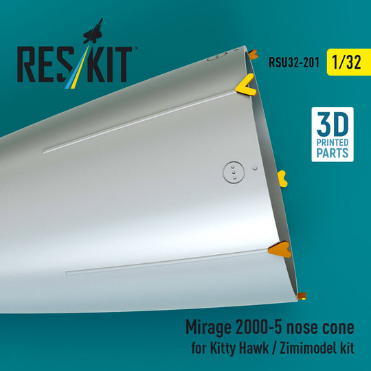 Mirage 2000-5 nose cone for Kitty Hawk / Zimimodel kit (3D Printed)