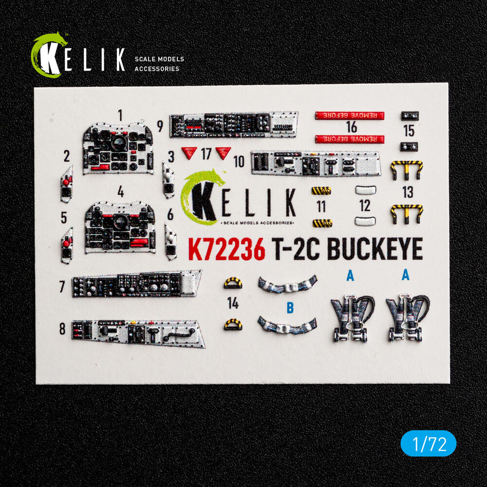T-2C BUCKEYE - interior 3D decals for Wolfpack