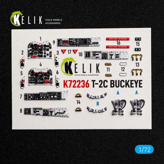 T-2C BUCKEYE - interior 3D decals for Wolfpack