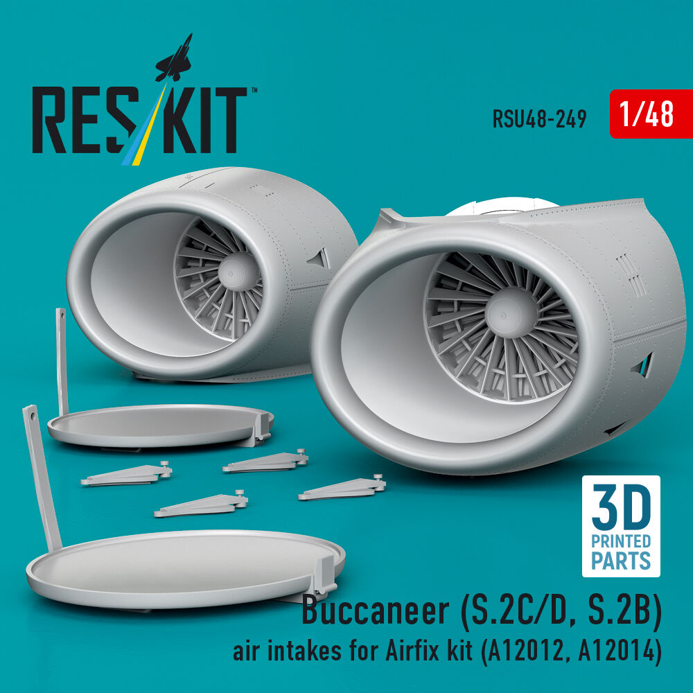 Buccaneer (S.2C/D, S.2B) air intakes for Airfix kit (A12012, A12014) (3D Printed)