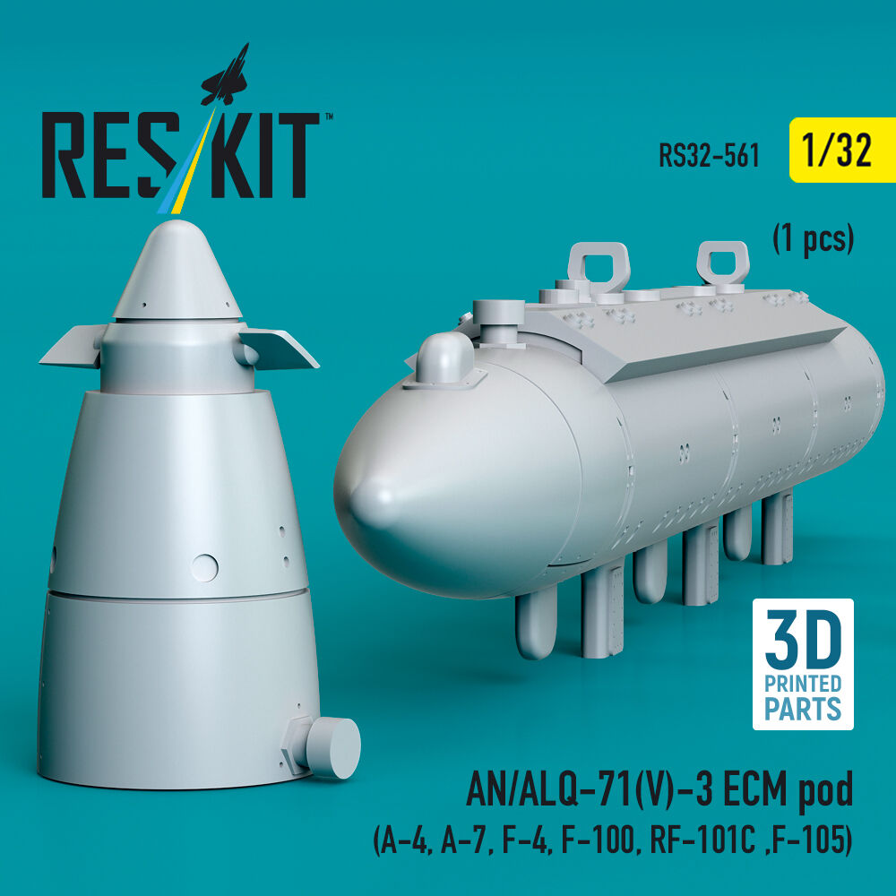 AN/ALQ-71(V)-3 ECM pod (A-4, A-7, F-4, F-100, RF-101C, F-105) (1pcs) (3D Printed)