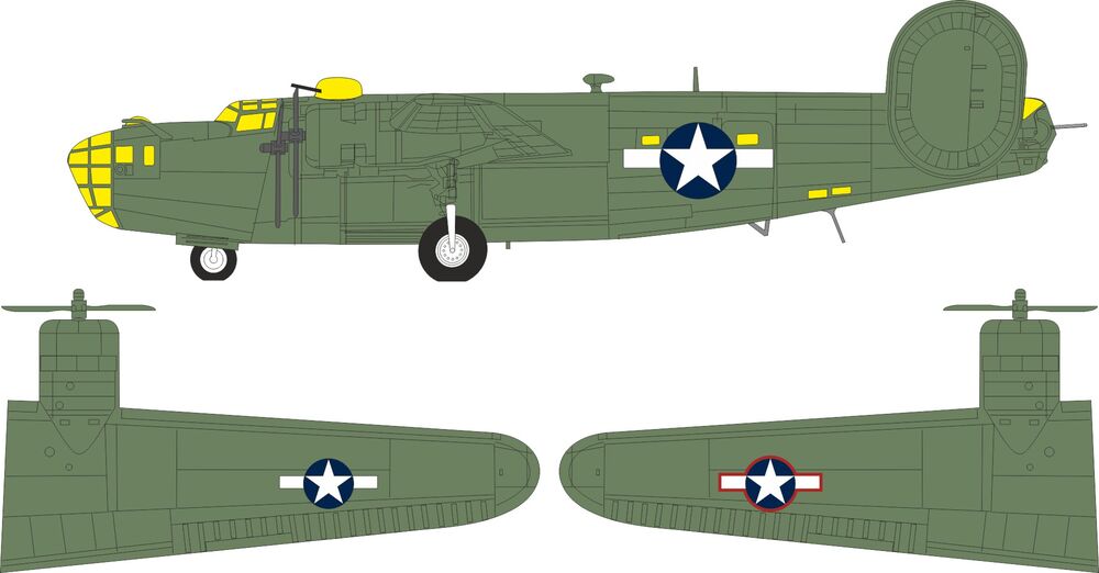 B-24D US national insignia for Airfix