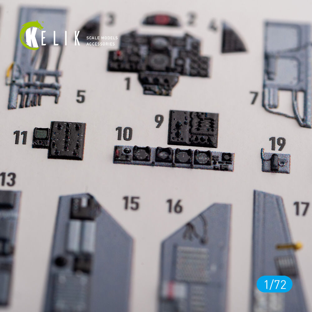 FG.1 Phantom - interior 3D decals for Airfix kit