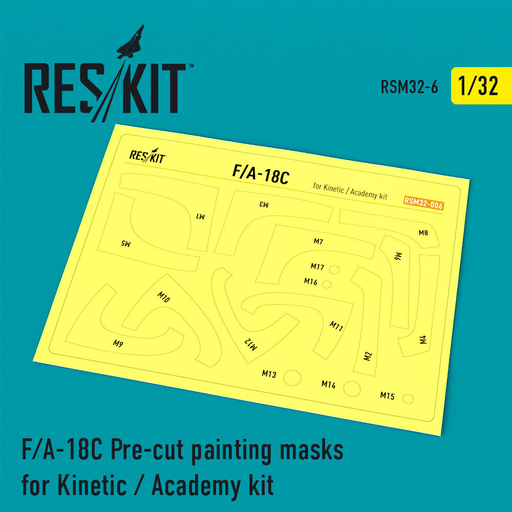 F/A-18C Hornet Pre-cut painting masks for Kinetic / Academy kit