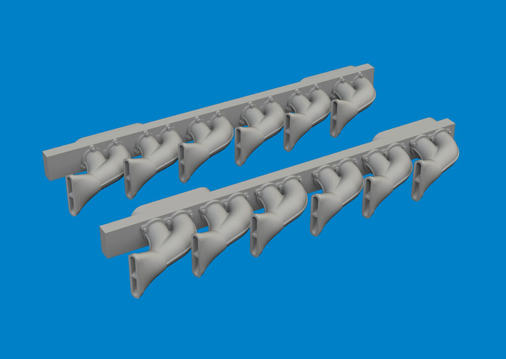 P-39 exhaust stacks fishtail PRINT