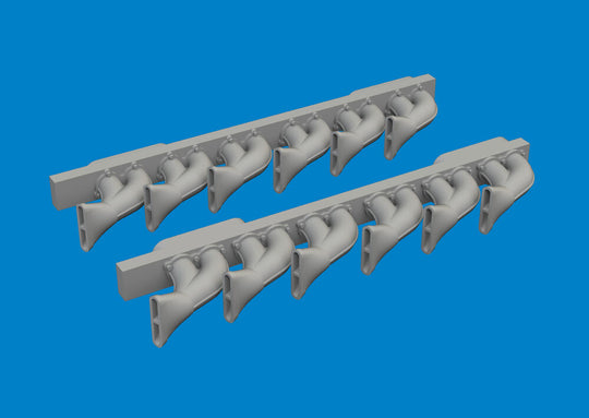 P-39 exhaust stacks fishtail PRINT
