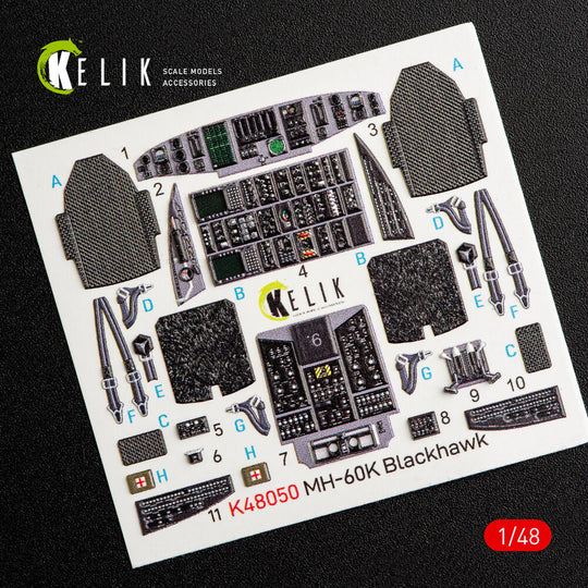 MH-60K Black Hawk interior 3D decals for Italeri kit 2666