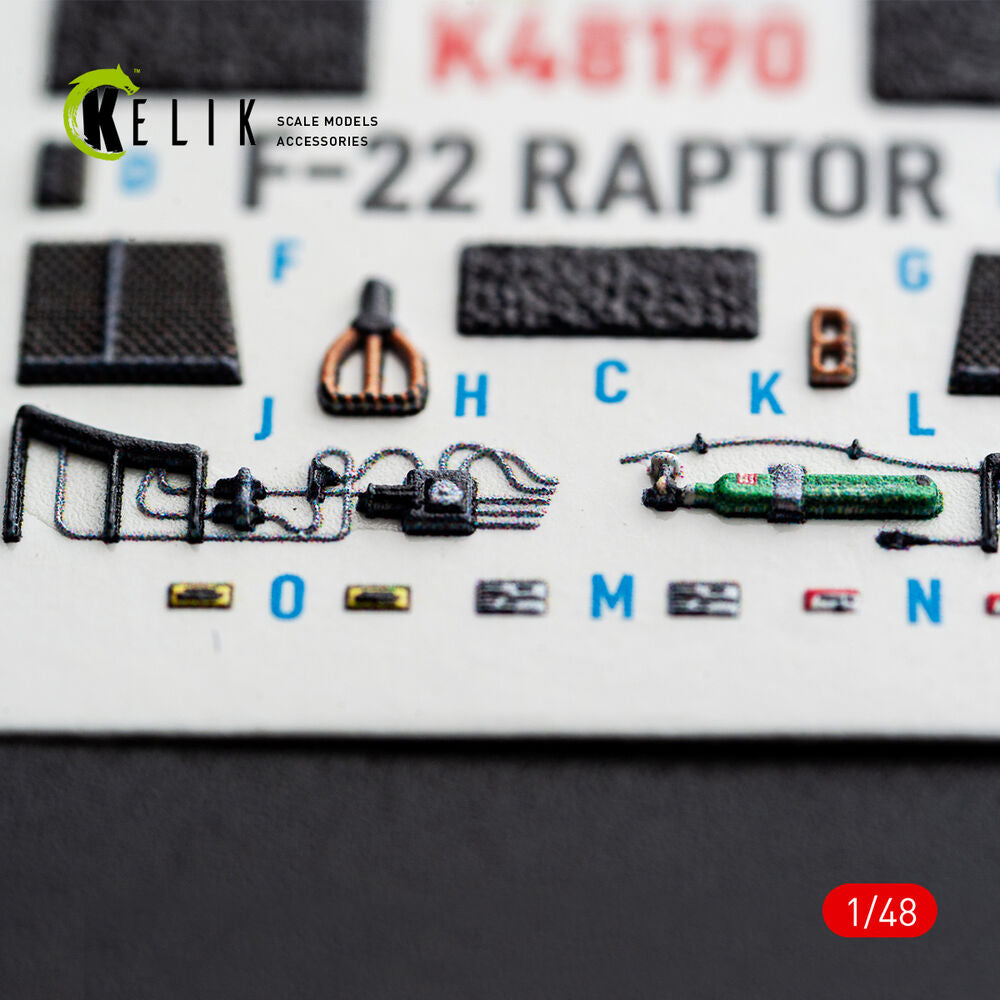 F-22 Raptor - interior 3D decals for Hasegawa
