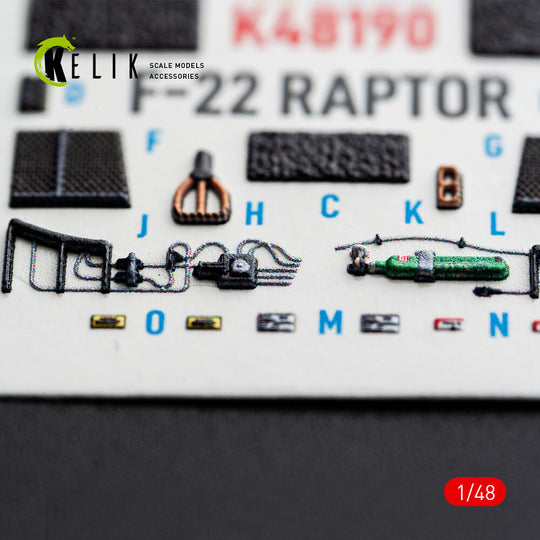 F-22 Raptor - interior 3D decals for Hasegawa