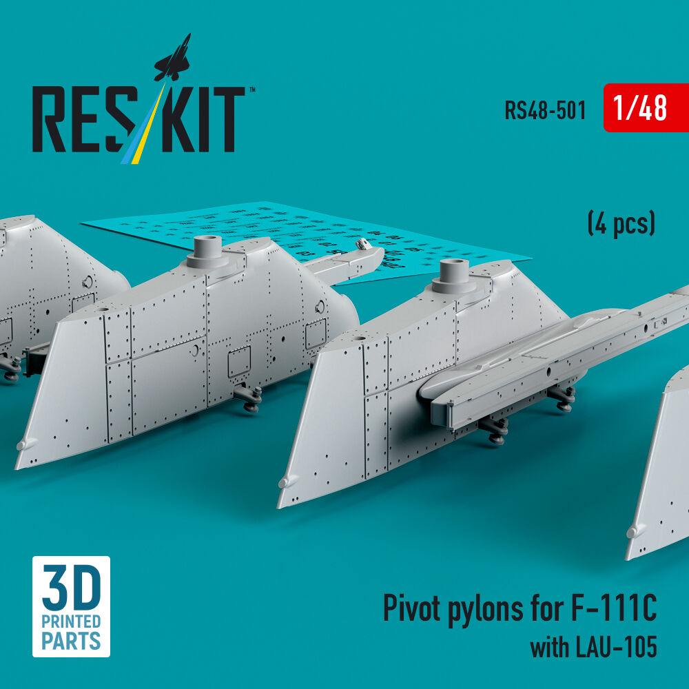 Pivot pylons for F-111C with LAU-105 (4 pcs) (3D Printed)