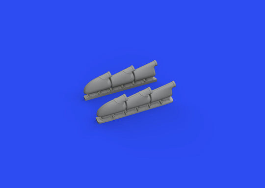 Spitfire Mk.V three-stacks exhausts rounded 1/48 for EDUARD