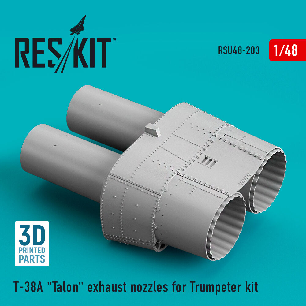 T-38A Talon exhaust nozzles for Trumpeter kit (3D Printed)