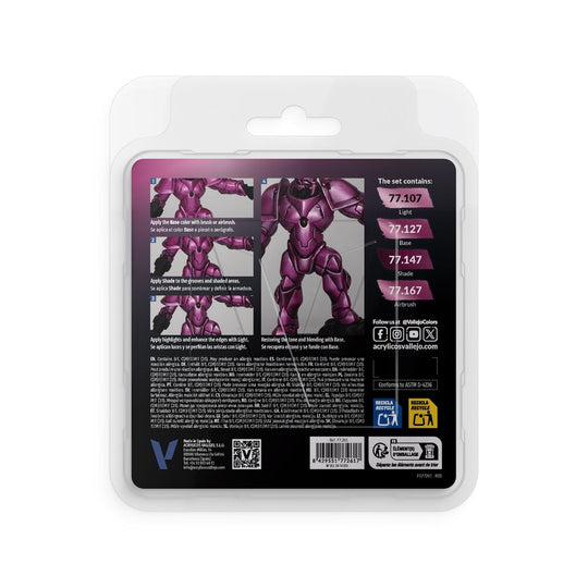 True Metallic Metal: Crimson Magenta Paint Set (4)