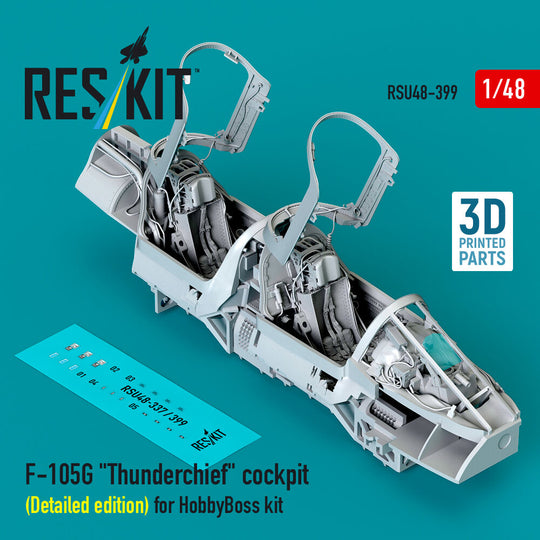 F-105G Thunderchief cockpit (Detailed edition) for HobbyBoss kit (3D Printed)