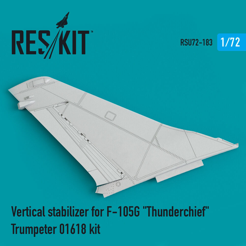 Vertical stabilizer for F-105G Thunderchief Trumpeter 01618 kit