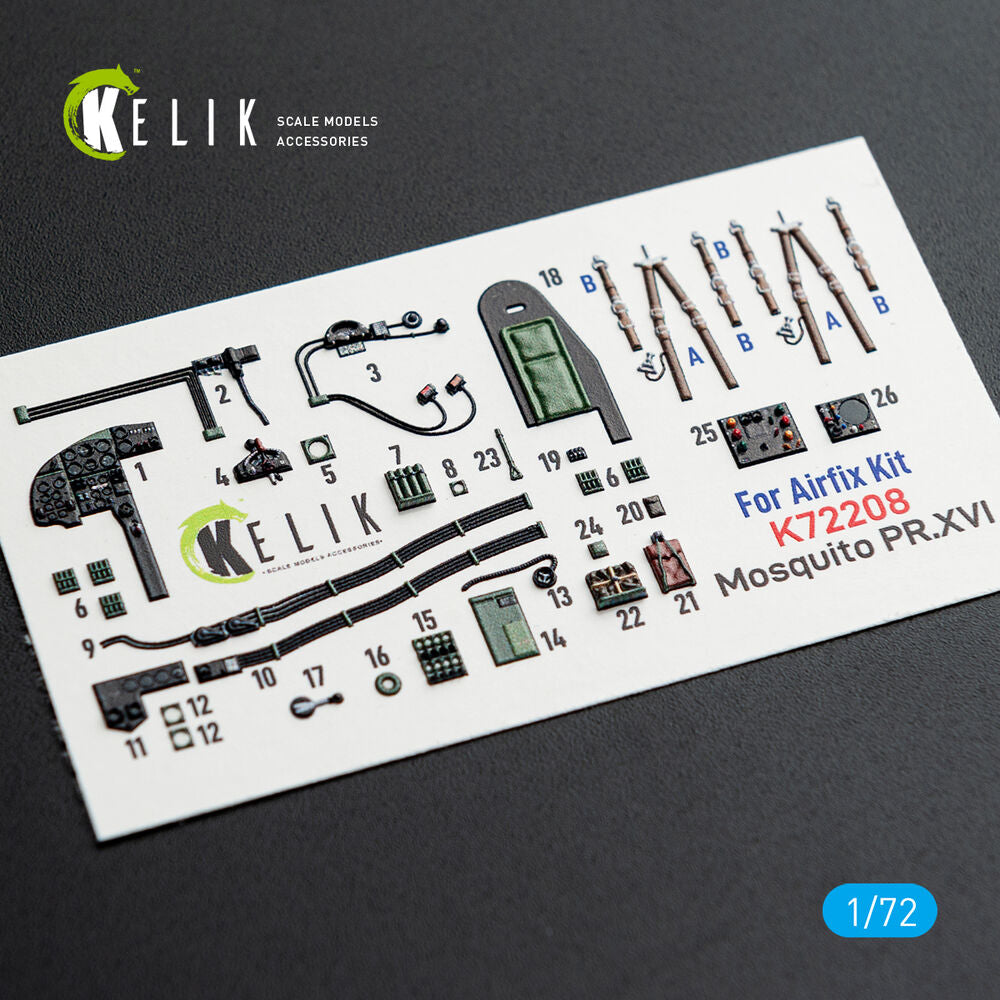 Mosquito PR.XVI - interior 3D decals for Airfix kit