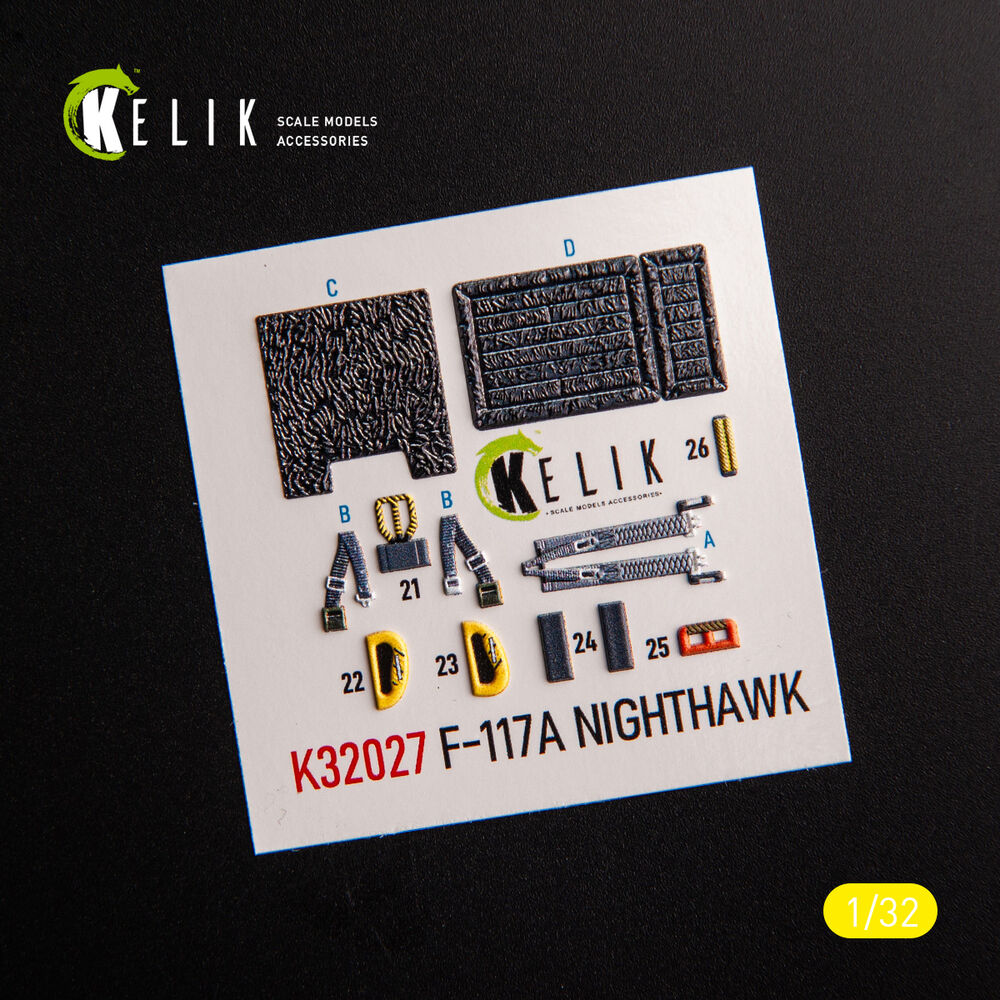 F-117A - Type 1 interior 3D decals for Trumpeter kit