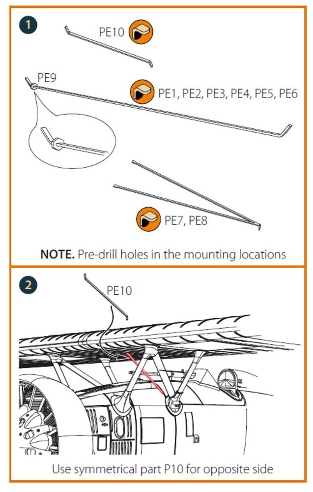 F4B-3/4 Strubs for CP kits