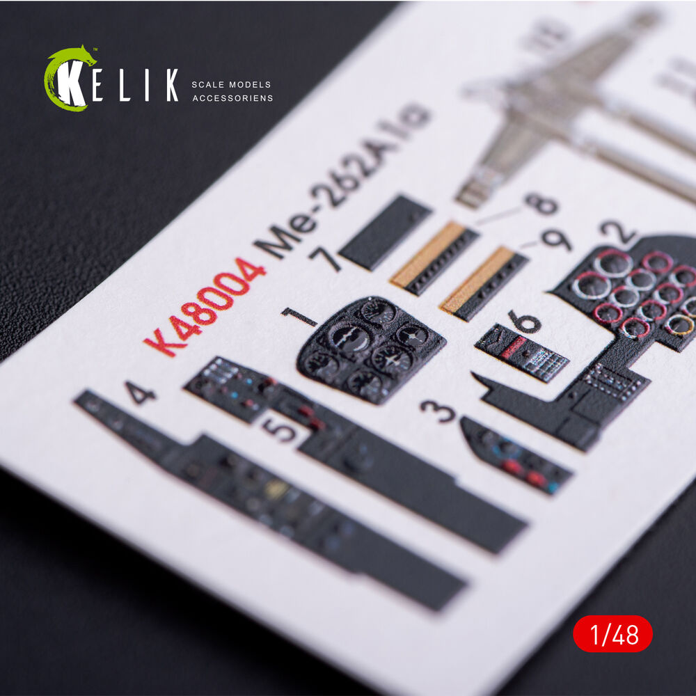 ME-262A1 interior 3D decals for Tamiya kit