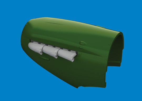 Spitfire Mk.I/II/V three-stacks exhaust rounded PRINT for IBG